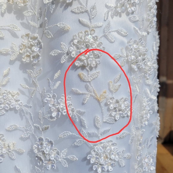 Embellished Halter Wedding Dress David's Bridal Michaelangelo - Picture 15 of 16